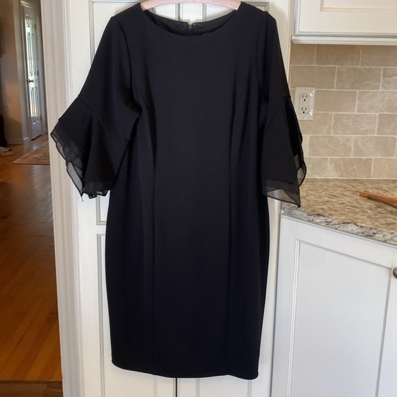 Adrianna Papell  Stretch Knit Crepe Sheath Dress - Picture 2 of 5